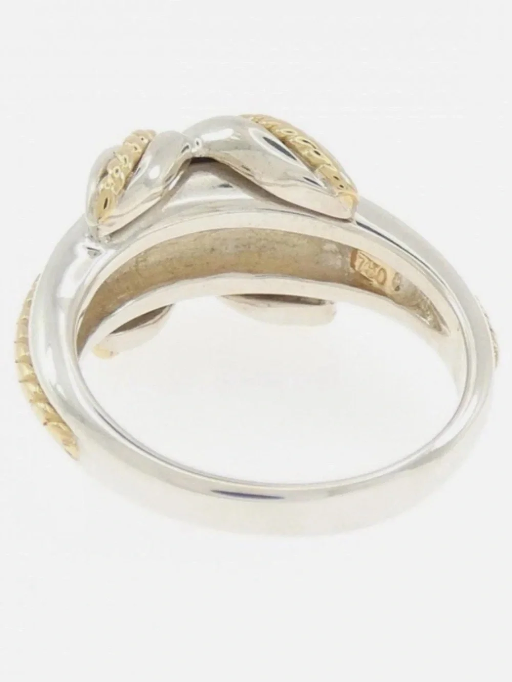 Tiffany & Co. Signature X 18k Yellow Gold & Silver Ring Size 6